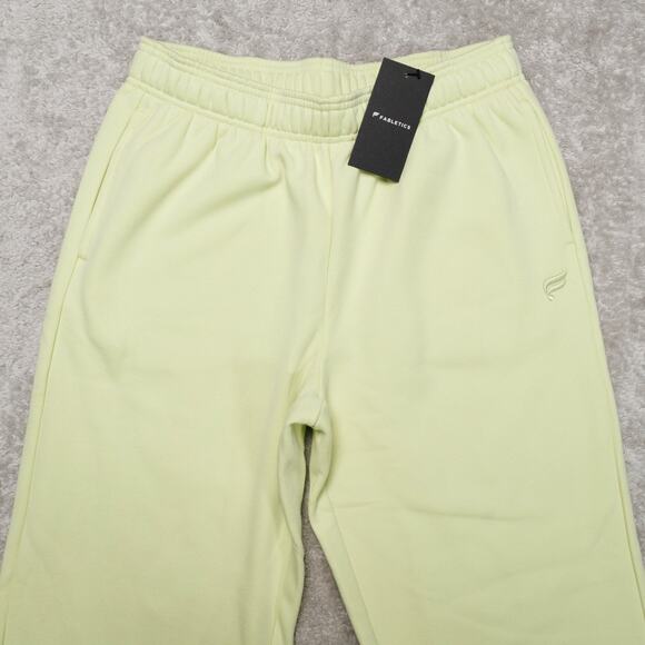 Fabletics Cozy Fleece Wide Leg Sweatpants Morning Dew Green Womens Size M NWT - Picture 8 of 10